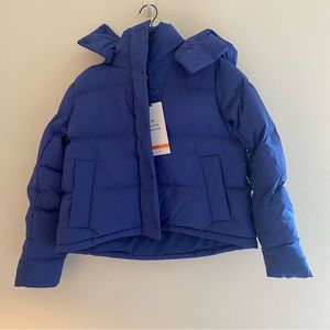 Lululemon Wunder Puff Cropped Jacket Psychic blue size 4 nwt